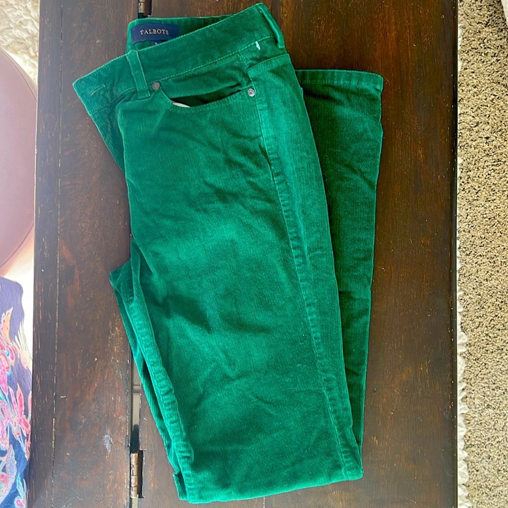 Green Corduroy Flare Pants
